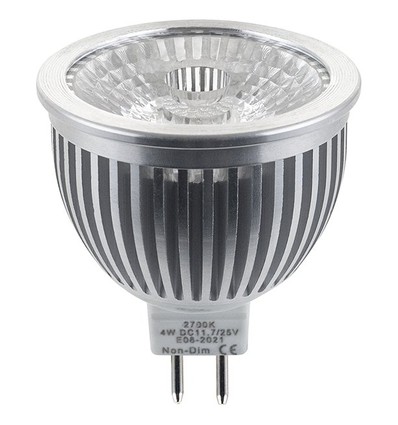 Ampoule LED GU5.3 4W - 12-30V, 325lm, 38°, MR16, 2700K
