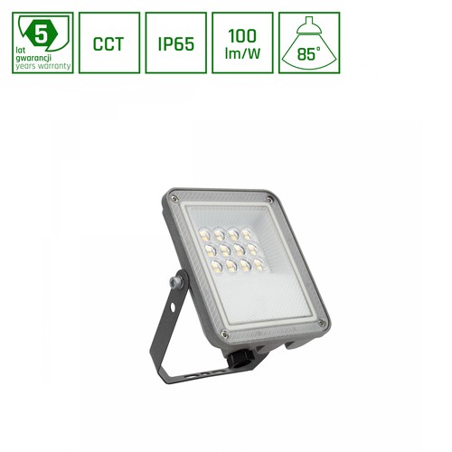 Projecteur LED 10W Noctis Max CCT - IP65, 3 couleurs, gris, extérieur