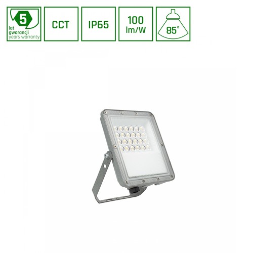 Projecteur LED 20W NOCTIS MAX CCT - IP65, 3 couleurs de lumière, gris, extérieur