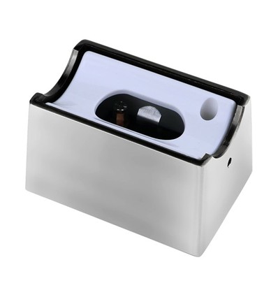 Douille S14d en chrome - Boîtier métallique pour ampoules S14d