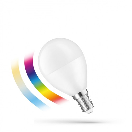 Ampoule sphérique Smart Home E14 4,9W - P45, RGBW+CCT, Bluetooth, Easy Smart
