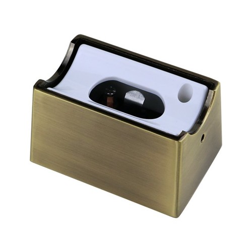 Lot de 2 douilles S14s en laiton brossé - Boîtier métal pour ampoules S14s