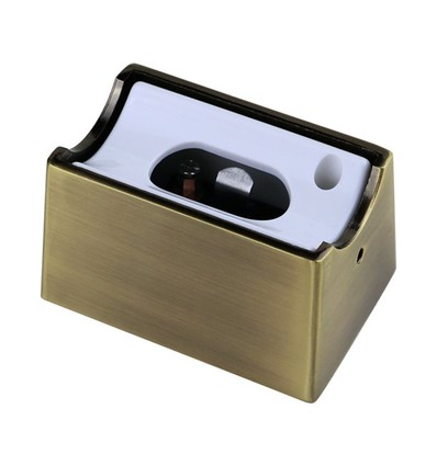 Lot de 2 douilles S14s en laiton brossé - Boîtier métal pour ampoules S14s