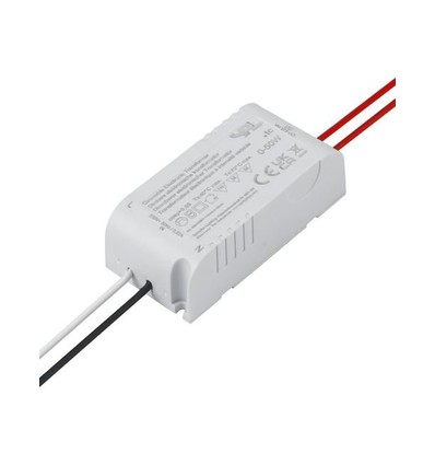 Transformateur électronique dimmable 50W / 12V AC - 0-50W, IP20