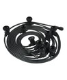 Guirlande guinguette 10m raccordable - IP44, câble noir, sans ampoules