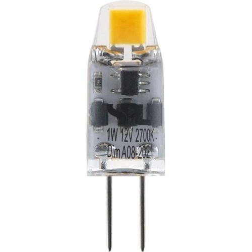 Ampoule LED G4 1,1W, 12V - 80lm, COB, dimmable, 2200K, verre clair
