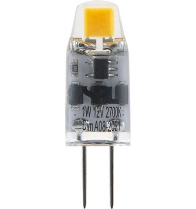 Ampoule LED G4 1W COB, 12V - 100lm, dimmable, 2700K, verre clair
