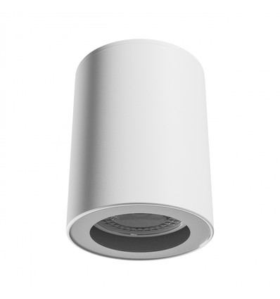 Spot en saillie GU10 - Blanc, IP44, rond, plafonnier, sans source lumineuse