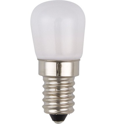 Ampoule tube LED E14 2W - 5,2cm, verre opale, 3000K