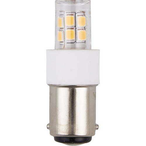Ampoule LED tube BA15d 2,1W - 4,7cm, 2700K, verre clair