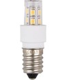 Ampoule LED tube E14 1,7W, 10-30V - 5,2cm, 180lm, AC/DC, blanc chaud, verre clair
