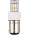 Tube LED BA15d 2W, 10-30V - 4,7cm, 200lm, verre clair, 3000K
