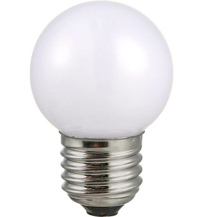 Ampoule LED E27 2W G45 - 100lm, verre opale, 3000K