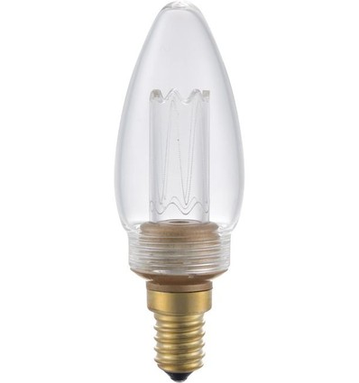 Ampoule LED vintage E14 2,5W dimmable - C35, 2000K, verre clair, 65lm
