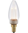 Ampoule LED vintage E14 2,5W dimmable - C35, 2000K, verre clair, 65lm