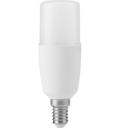 Ampoule LED tube E14 7W, 10,8cm, 95-265V - 810lm, verre opale