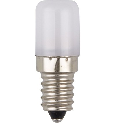 Ampoule tube LED E14 1,8W - 5,2cm, 130lm, 2700K, verre opale