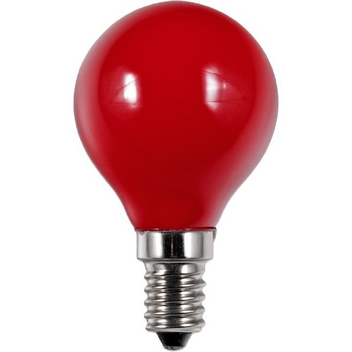 Ampoule LED E14 1W G45 - Rouge, Party Colour Premium