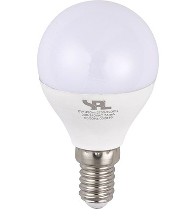 Ampoule LED E14 4W DimToWarm - G45, 250lm, 2000-2700K, verre opale, dimmable
