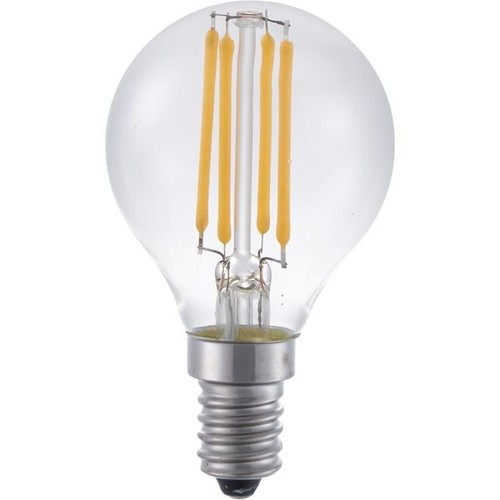 Ampoule LED E14 4W dimmable - G45, filament, 2200K, verre clair