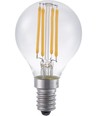 Ampoule LED E14 4W dimmable - G45, filament, 2200K, verre clair