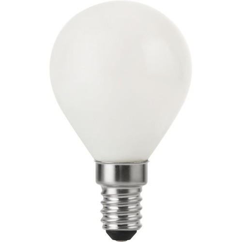 Ampoule LED E14 4W DimToWarm - G45, verre opale, dimmable, 2000-2700K
