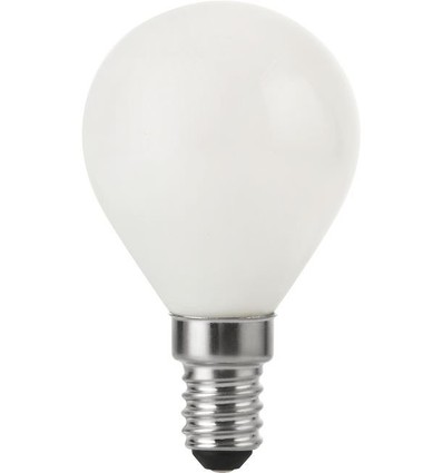 Ampoule LED E14 4W DimToWarm - G45, verre opale, dimmable, 2000-2700K