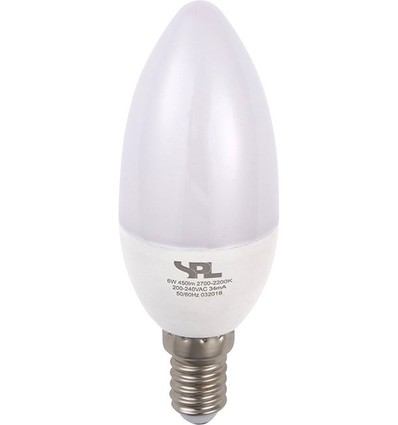 Ampoule LED E14 4W dimmable - DimToWarm, 2000-2700K, C37, verre opale