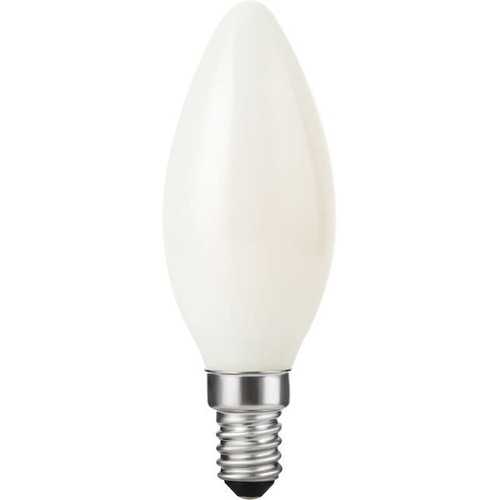 Ampoule LED flamme E14 4W dimmable - DimToWarm, 2000-2700K, verre opale, filament