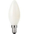 Ampoule LED flamme E14 4W dimmable - DimToWarm, 2000-2700K, verre opale, filament