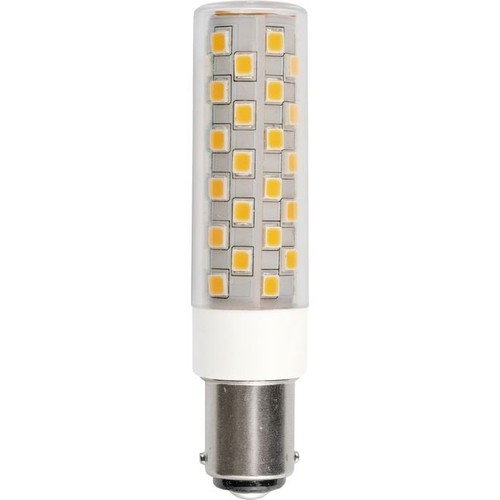 Tube LED BA15d 8cm / 6W dimmable - 840lm, 3000K, verre clair, AC/DC