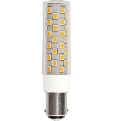 Tube LED BA15d 8cm / 6W dimmable - 840lm, 3000K, verre clair, AC/DC