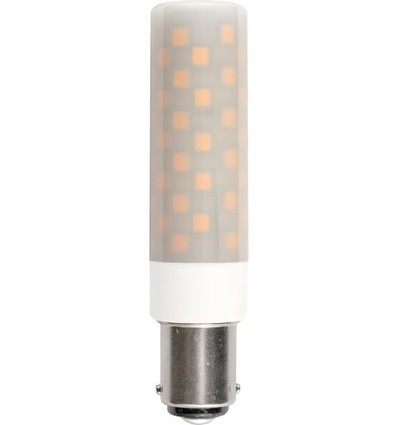 Ampoule LED tube BA15d 8cm / 6W dimmable - 660lm, verre opale, 3000K