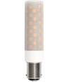 Ampoule LED tube BA15d 8cm / 6W dimmable - 660lm, verre opale, 3000K