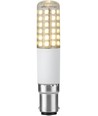 Ampoule LED tube BA15d 8W dimmable - 9cm, 1055lm, 2700K, verre clair
