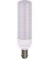 Ampoule LED tube BA15d 11,3cm / 8W dimmable - 850lm, verre opale, 3000K