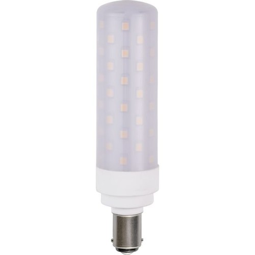 Ampoule LED tube BA15d 11,3cm / 10W dimmable - 1050lm, verre opale, blanc chaud