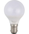Ampoule LED sphérique BA15d 3W, 12-60V - G45, verre opale, 250lm, blanc chaud
