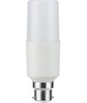 Ampoule LED B22d 9W - 12,5cm, 95-265V, 1180lm, verre opale, 3000K