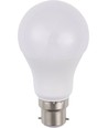 Ampoule LED BA22d 5,5W, 12-60V - A60, 600lm, verre opale, 3000K