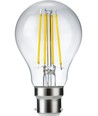 Ampoule LED B22d 8W dimmable - A60, filament, verre clair, 2700K