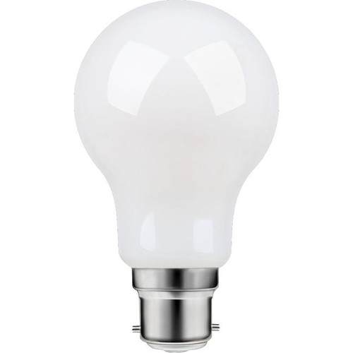 Ampoule LED B22d 8W dimmable - A60, filament, verre dépoli, 806lm, blanc chaud
