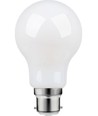 Ampoule LED B22d 8W dimmable - A60, filament, verre dépoli, 806lm, blanc chaud
