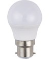 Ampoule LED B22d 3W, 12-60V - G45, verre opale, 3000K
