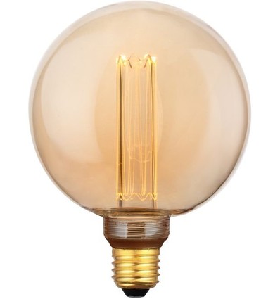 Ampoule LED vintage E27 3,5W dimmable - G125, 1800K, verre doré, 120lm