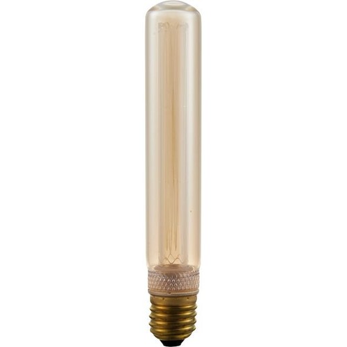 Ampoule LED vintage E27 2,5W dimmable - 18,5cm, 1800K, verre doré, Tube T30