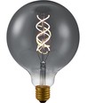 Ampoule LED E27 5W dimmable - G125, filament Double Helix, verre fumé, 2200K