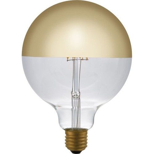 Ampoule LED E27 4W dimmable - G125, Globe calotte dorée, 2500K, filament
