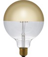 Ampoule LED E27 4W dimmable - G125, Globe calotte dorée, 2500K, filament