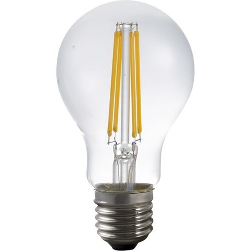 Ampoule LED filament E27 7W avec capteur crépusculaire - A60, 810lm, verre clair, 2700K